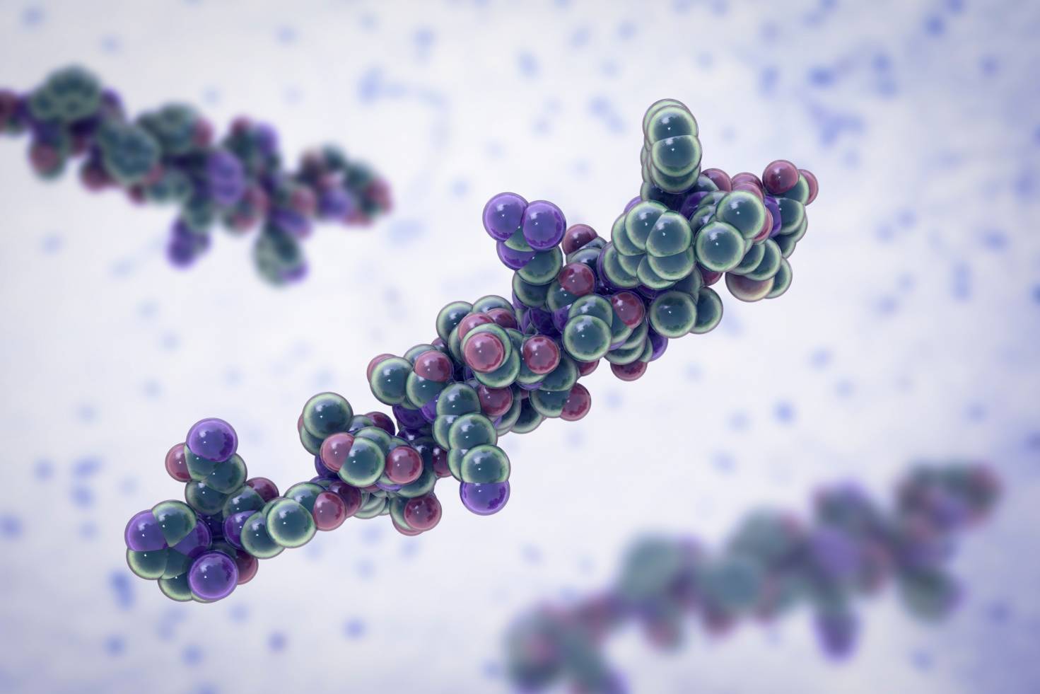 Illustration of a peptide chain.